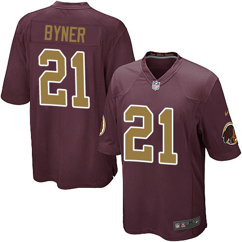 Men's Game Earnest Byner Nike Jersey Burgundy Red Alternate - #21 80th Anniversary NFL Washington Redskins